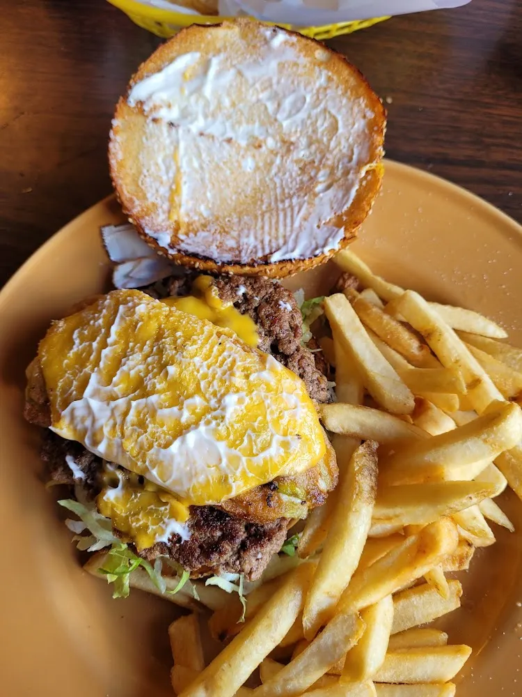 Rigo Chile Relleno Burger and Fries